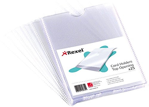 Rexel 12092 Kartenhülle (Polypropylen, abwischbar, oben offen, A4) 25 Stück