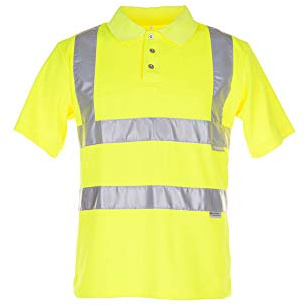 Planam 2092068 Warnschutz Poloshirt, Uni Gelb, Größe 4XL