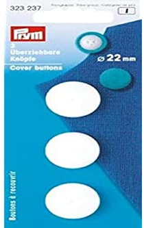 Prym - Prym Plastic White (23mm) Cover Buttons - 1 Unit