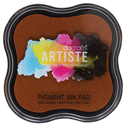 Artiste Pigment Dark Orange Ink Pad for Stamping, Embossing Powders, Crafting Supplies, Highly Pigmented, for Use with Clear Stamps, Rubber Stamps, Ink Pads are Safe Non-Toxic Acid-Free