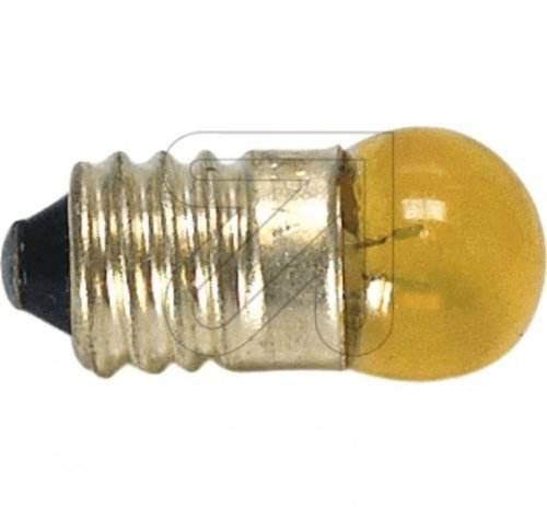 Globe Warehouse 10 Stück Kugellampe E10 gelb 3,5V 0,2 A Glühlampe Glühbirne