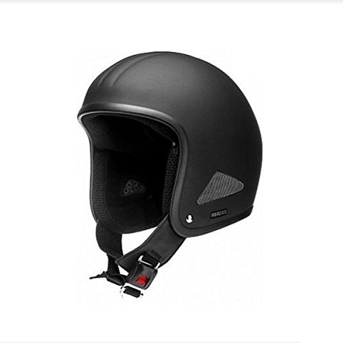 Jethelm, leicht, klein, matt-schwarz, Stil: Motorrad, Bobber, Custom Cafe Racer XL Schwarz