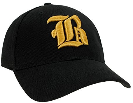 4sold Cotton Embroidered Baseball Cap Snapback Trucker Hat Gothic Letter B