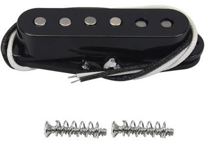 FLEOR Single-Coil-Tonabnehmer Alnik 5 ST -Tonabnehmer Gitarren-Tonabnehmer am Hals versetzt für ST SQ E-Gitarre, schwarz