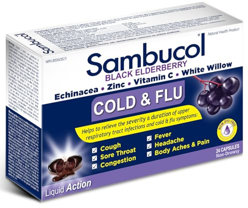 SAMBUCOL Cold and Flu Capsules, 24 CT