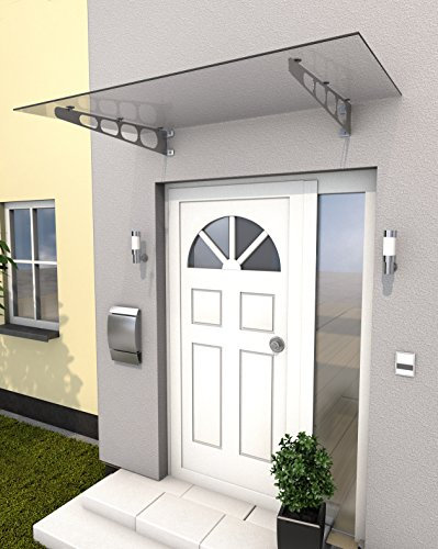 Edelstahlvordach Vordach Echtglas Haustürdach HD/LT 160x90 klar VSG 857400024