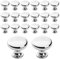 Probrico 20 Pack Solid Round Cabinet Door Knob Polished Chrome Kitchen Cabient Knobs Dresser Handle Wardrobe Pulls Diameter 30mm