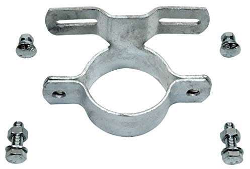 SN-TEC Schildhalterung/Schilderhalter/Schilderschelle/Masthalterung verzinkt für Pfosten-Ø 56-62 mm, Befestigungsabstand Schild 50-100mm (Mengenauswahl möglich) (10)