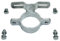 SN-TEC Schildhalterung/Schilderhalter/Schilderschelle/Masthalterung verzinkt für Pfosten-Ø 56-62 mm, Befestigungsabstand Schild 50-100mm (Mengenauswahl möglich) (10)