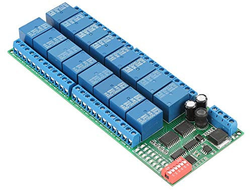 Jadeshay Relay Board - 12V Relay Module Board PBC Relay 16 Channel Controller RS485 Relay Dimmer Switch