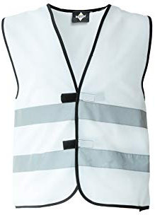 KORNTEX Warnweste mit Klettverschluss Dortmund - Sicherheitsweste Pannenweste – EN 17353 zertifiziert, 360° Reflexstreifen, 5XL, weiß, stark reflektierend für beste Sichtbarkeit, Unisex