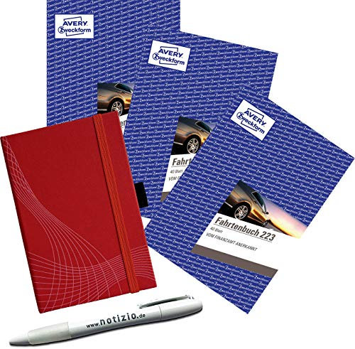 AVERY Zweckform 223 Fahrtenbuch 3 StückNotizio Limited Set inkl. Notizbuch und Kugelschreiber