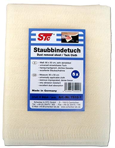 STC Staubbindetücher 5er Pack Honigtuch Staubbindetuch Lack Reinigungstuch für alle Lacke geeignet Maß: 80 x 50 cm Neue Qualität trocknet Nicht aus!