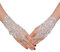 NUREINSS Brauthandschuhe Spitzenhandschuhe Hochzeit Braut Hochzeitshandschuhe Brautkleid Spitze Fingerlose Handschuhe für Hochzeitsfest