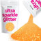 Hemway Ultra Sparkle Glitter - Fluorescent Orange | Fine Metallic Flakes for Resin & Epoxy Crafts | Supplies for Tumblers, Festival, Hair, Face, Body, Eye & Nail Art Decoration | 100 g