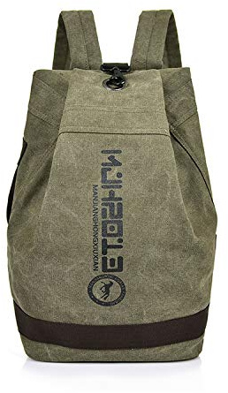 FANDARE Retro Rucksäcke Laptop Schulrucksack Leinwand Schultasche Mädchen Schulranzen Reise Tagesrucksack Teenager Daypacks für Herren Damen Uni Büro Alltag Freizeit Campus Wandern Dauerhaft Grün