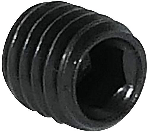 AERZETIX- C45379 - Lot de 10 - Vis de Blocage/Serrage Creux à Bout Pointeau/Convexe - Embout Conique Cylindrique sans Tête - Hexagonal/ 6 Pans M5x5 - Bricolage - en Acier - DIN 914 BI - Noir