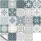 Umelee Pegatinas de Baldosas 24 Piezas, Pegatinas Autoadhesivas para Azulejos de Pared, Adhesivos Marroquíes Impermeables para Decoración DIY de Cocina Baño Dormitorio (24 Piezas, 15×15cm)