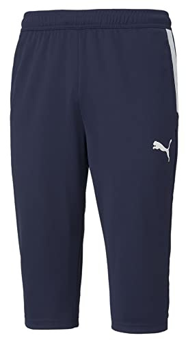 PUMA Men's Teamliga Training 3/4 Pants, Peacoat White, Medium