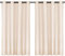 Moon 2er Pack Vorhang Ocean 70% Blickdicht, Ösenvorhang, Höhe 245 cm - Breite 140, verdunkelnd mit 8 Ösen (Cream)