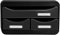 Exacompta 311714D Ablagebox Glossy mit 1 Schublade für DIN A4+ und 2 schmalen Schubladen. Belastbare Schubladenbox aus Recycling-Kunststoff für mehr Platz. SmallBox Blauer Engel Schwarz