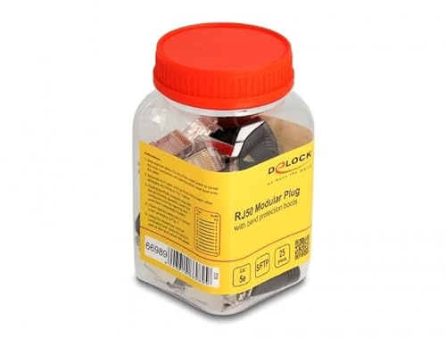 DeLOCK RJ50 Modularer Stecker Cat.5e mit Knickschutztülle 25er Set