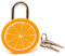 Honbay Cute Orange Fruit Padlock Mini Padlock Lock with Keys - for Jewelry Box, Purse, Handbag, Backpacks, Cabinet, Treasure Chest, Suitcases, Lockers, Letter Box, Diary, Notebook, etc