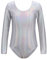 Turnanzug Mädchen Langarm Kinder U Rücken Metallic Glitzer Gymnastikanzug Ballett Trikot Body Leotard Tanzbody Ballettanzug Balletttrikot Eiskunstlauf Ballerina Ballettkleidung Silber 11-12 Jahre