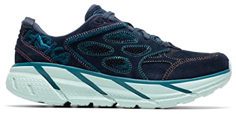 HOKA ONE ONE Clifton L Embroidery, Scarpe da Escursionismo Unisex-Adulto, Outer Space/Blue Coral, 42 2/3 EU