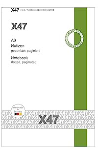A5-Notizheft, gepunktet, mit braunem Umschlag, für das revolutionäre X47-Notizbuch mit auswechselbaren Heften