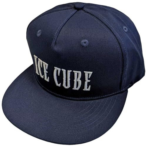 Rock Off officially licensed products Ice Cube Baseball Cap Logo Nue offiziell Navy Blau Snapback One Size