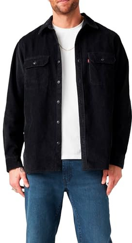 Levi's Jackson Worker Chemise à Bouton Bas, Jet Black, L Homme
