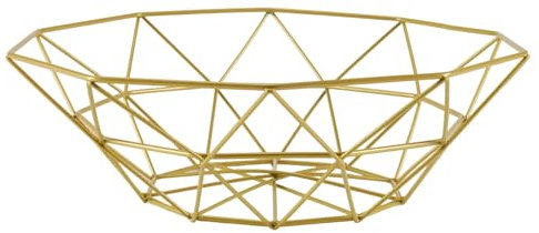 KJKVIVH Metal Wire Fruit Basket Fruit Bowl, Round Bread Storage Bowl Stand