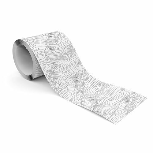 Muralo - Selbstklebende Bordüre - Tapetenbordüre Wandbördure - Dekorative Wandtatto für Wände, Möbel, Decken, Tapeten, Wandverkleidungen, Türen - Holzmaserungsmuster - Br.10cm x Hö.300cm