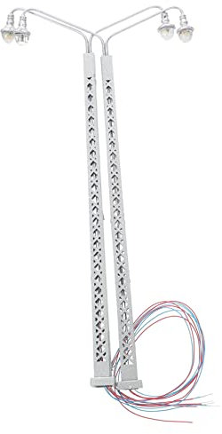 Operitacx 2stücke Miniatur Eisenbahn Lichtmodell Für Szene Layout Dekoration Kompaktes DIY Requisit Für Modellbau Und Puppenhaus