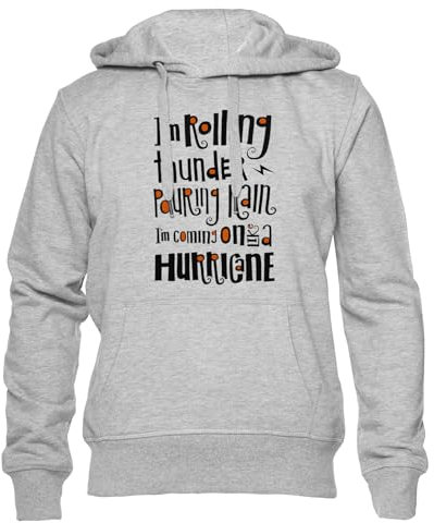 Generisch Hells Bells Unisex Hoodie Herren Damen Grau Lange Ärmel Kapuzenpulli Men's Women's Grey