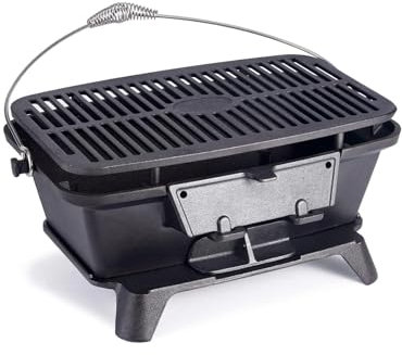 Holzkohlegrill for den Außenbereich – kleiner tragbarer Holzkohlegrill, 100% Gusseisen, japanischer Tisch-Campinggrill