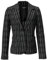 comma Karierte Blazer aus Bouclé-Jersey schwarz 42