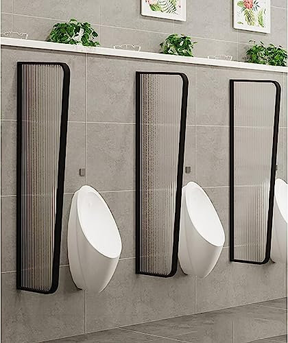 Urinal-Trennwand-Schutzwand, Urinal-Trennwand-Trennwand, Innenraum-Trennwand aus Milchglas mit Matel-Rahmen, freistehende Wand-Trennwand, für Badezimmer/Hotel/öffentliche Toilette (Farbe
