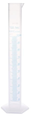 ASelected 1 Piece Transparent Blue Line Measuring Graduated 100 Ml Science Measuring Laboratory Measuring Cylinder