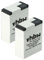 vhbw 2X Batterie Compatible avec GoPro Hero 3 III White Edition, 3 III Silver Edition caméra vidéo caméscope (1180mAh, 3,7V, Li-polymère)