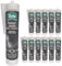 Naturstein Silikon Transparent- Dichtstoff für Marmor Sandstein Basalt - Neutralvernetztendes SIlikon - Schimmelresistent - Dauerelastisch (12 x 280ml)