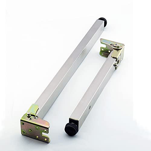 Pieds de table réglables en acier inoxydable - Pieds de table télescopiques pliables avec vis en métal - Pieds de table à manger - Taille des pieds : 50 cm