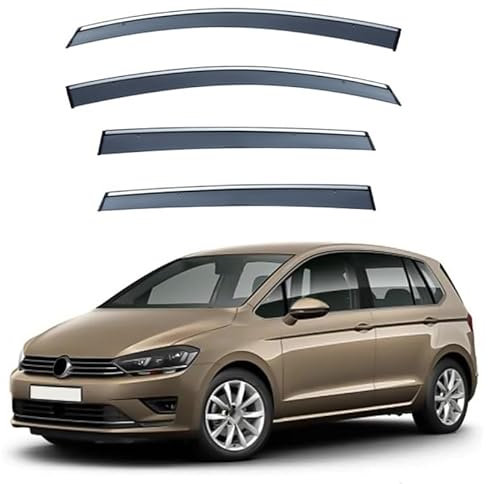 BTDLE Auto Windabweiser für VW Golf Sportsvan MK1 2015-2020,Wetterfest Seitenfensterabweiser Luftabweiser Regenabweiser Autofenster