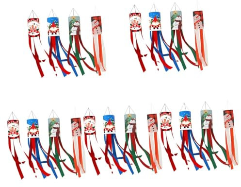 Toddmomy 5 Juegos Mangas De Viento Navideñas Mangas De Viento Para Patio Decoración Navideña Resistente Al Desgaste Zapatillas Navideñas Mangas De Viento Colgantes Calcetines De 4 Uds * 5