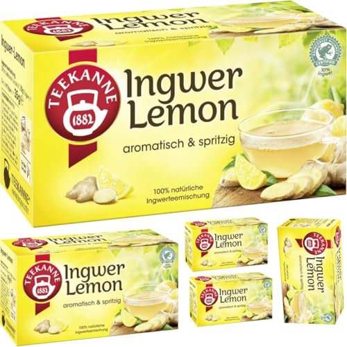 Teekanne Ingwer-Lemon Tee 20 x 2,25 gramm, 5 er Pack