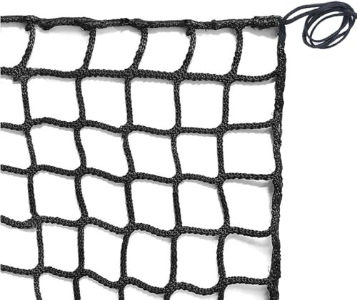 LJBD Child Safety Net Kids Pets Stairs Railing Protection Rope Net for Balcony Banister Guard, Outdoor 4cm/4mm Knotless Anti-Fall Netting for Playground Treehouse(Size:2 * 3m(7 * 10ft),Color:Black)