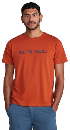 Animal Classico Mens Cotton T-Shirt - Stylish, Lightweight & Breathable Tee in Soft - for Spring Summer Beach, Holiday & Travel Rust S