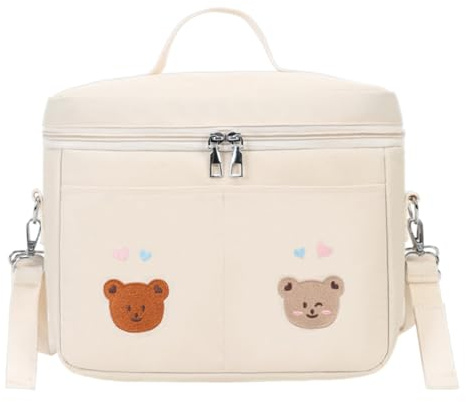 Sacs de rangement thermiques de voyage pour aliments de grande capacité, sac à bandoulière brodé, sac à déjeuner isotherme pour maman