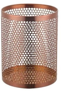 Poubelle de salle de bain en acier inoxydable sans couvercle, poubelle de salle de bain, poubelle de bureau à domicile et for petits espaces, poubelle de salle de bain à couvercle ouvert(Rose Gold)